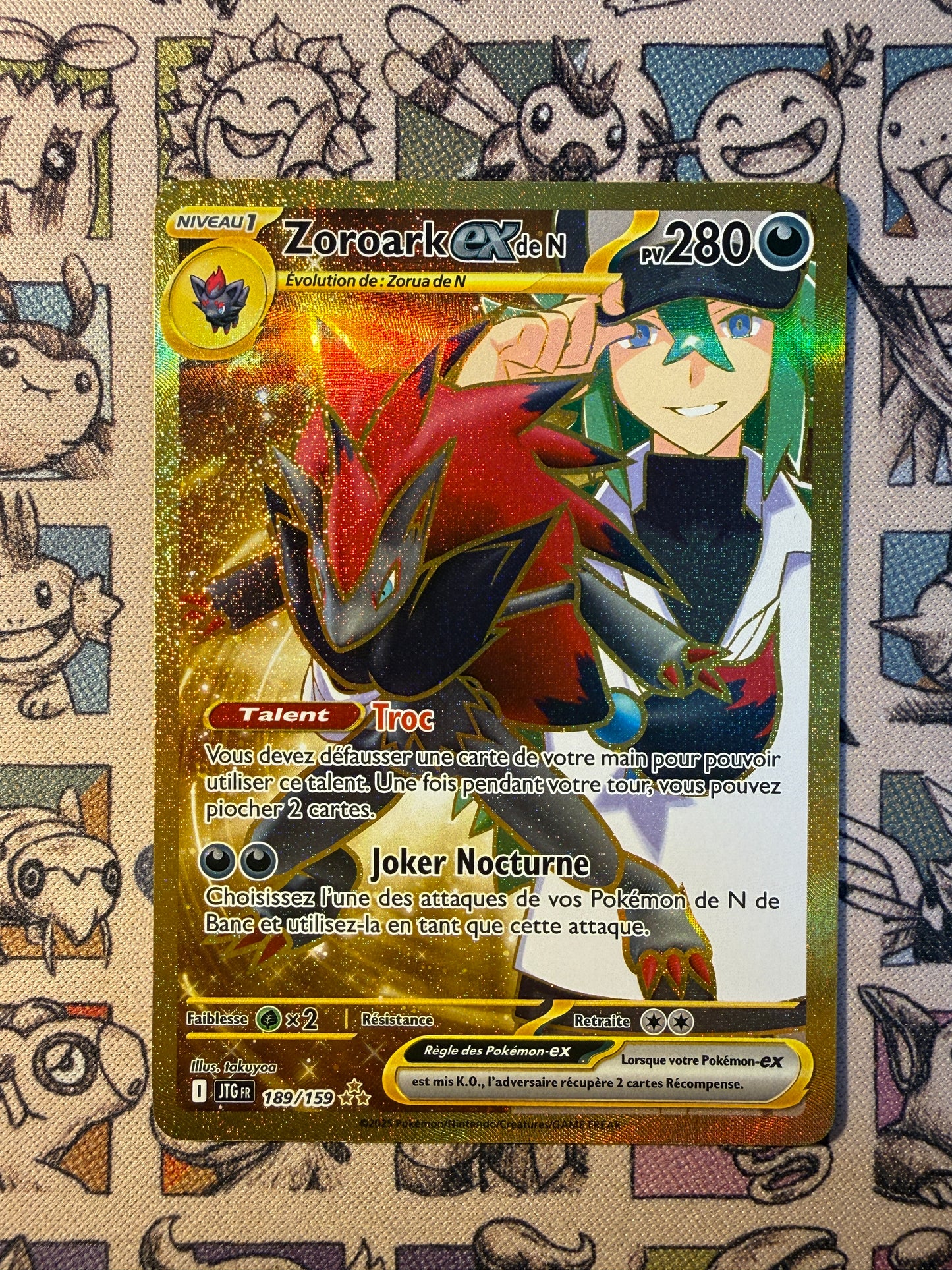 N's Zoroark ex 189 Aventures Ensembles