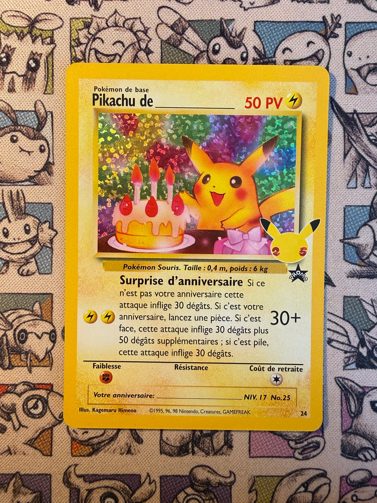 Pikachu de _____ 24 Célébrations