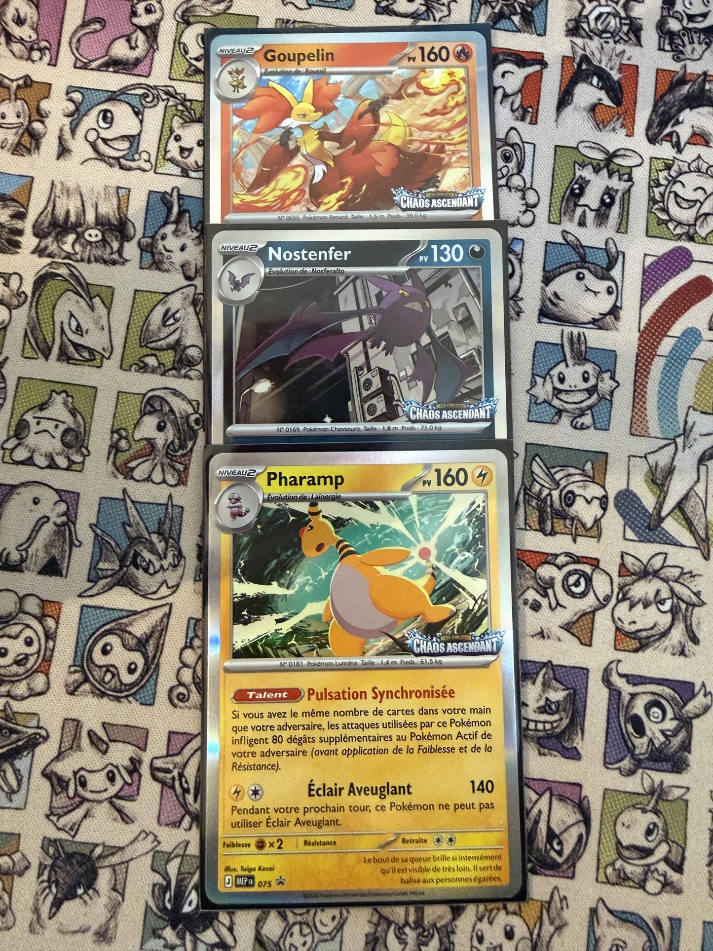 Lot de 3 cartes stamp CHAOS ASCENDANT