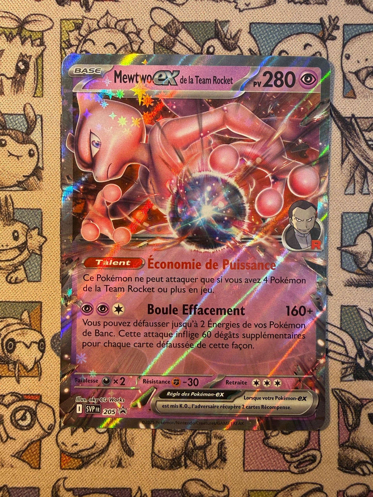 Mewtwo ex de la Team Rocket 205 Promos Écarlate et Violet