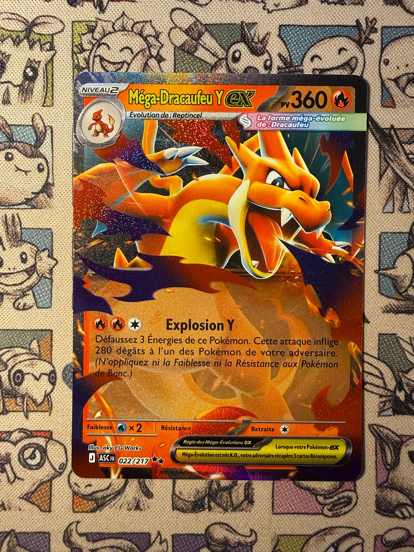 Mega Dracaufeu Y ex 22 Héros Transcendants