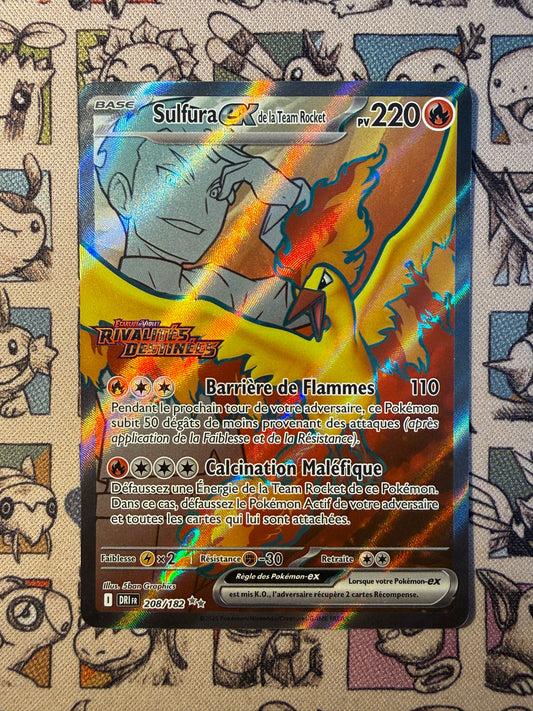 Team Rocket's Sulfura ex 208 Rivalités Destinées STAMP