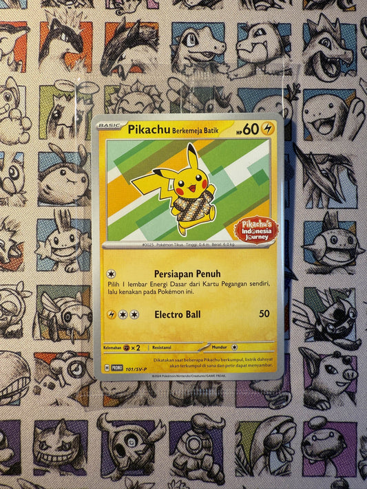 Pikachu Batik vert Promo Indonésien 101/SV-P