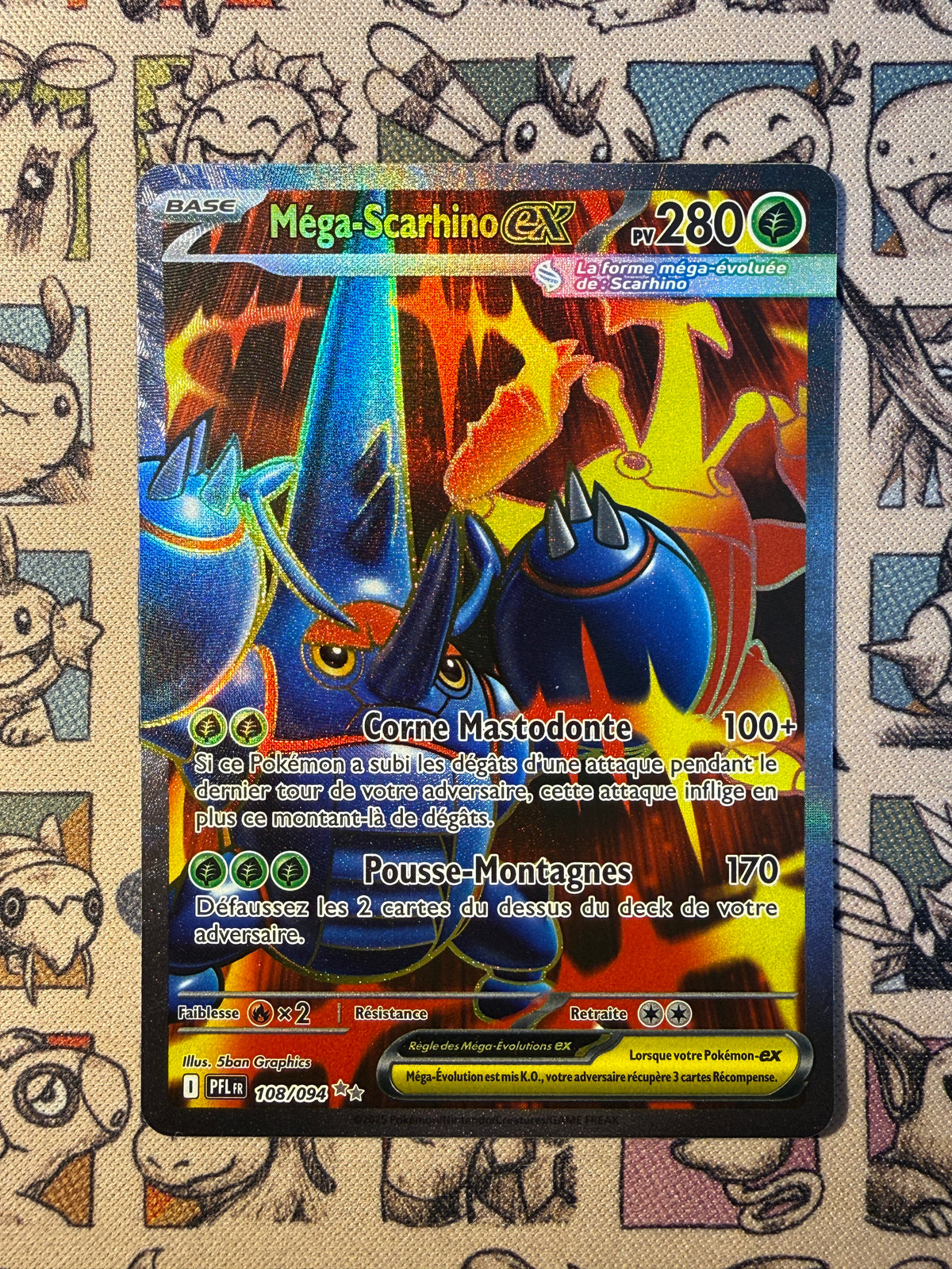 Mega Scarhino ex 108 Flammes Fantasmagoriques