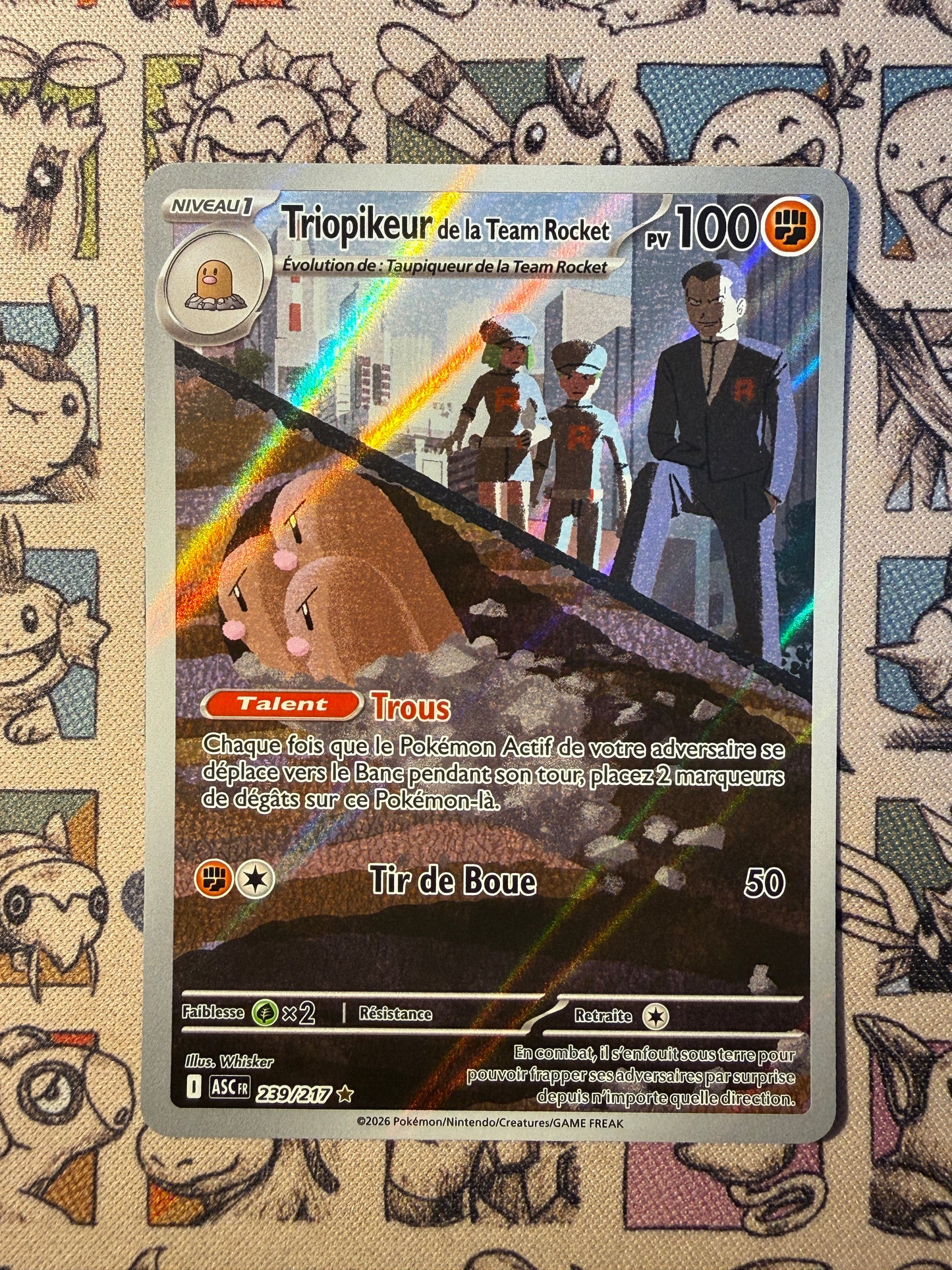 Team Rocket's Triopikeur 239 Heros Transcendants