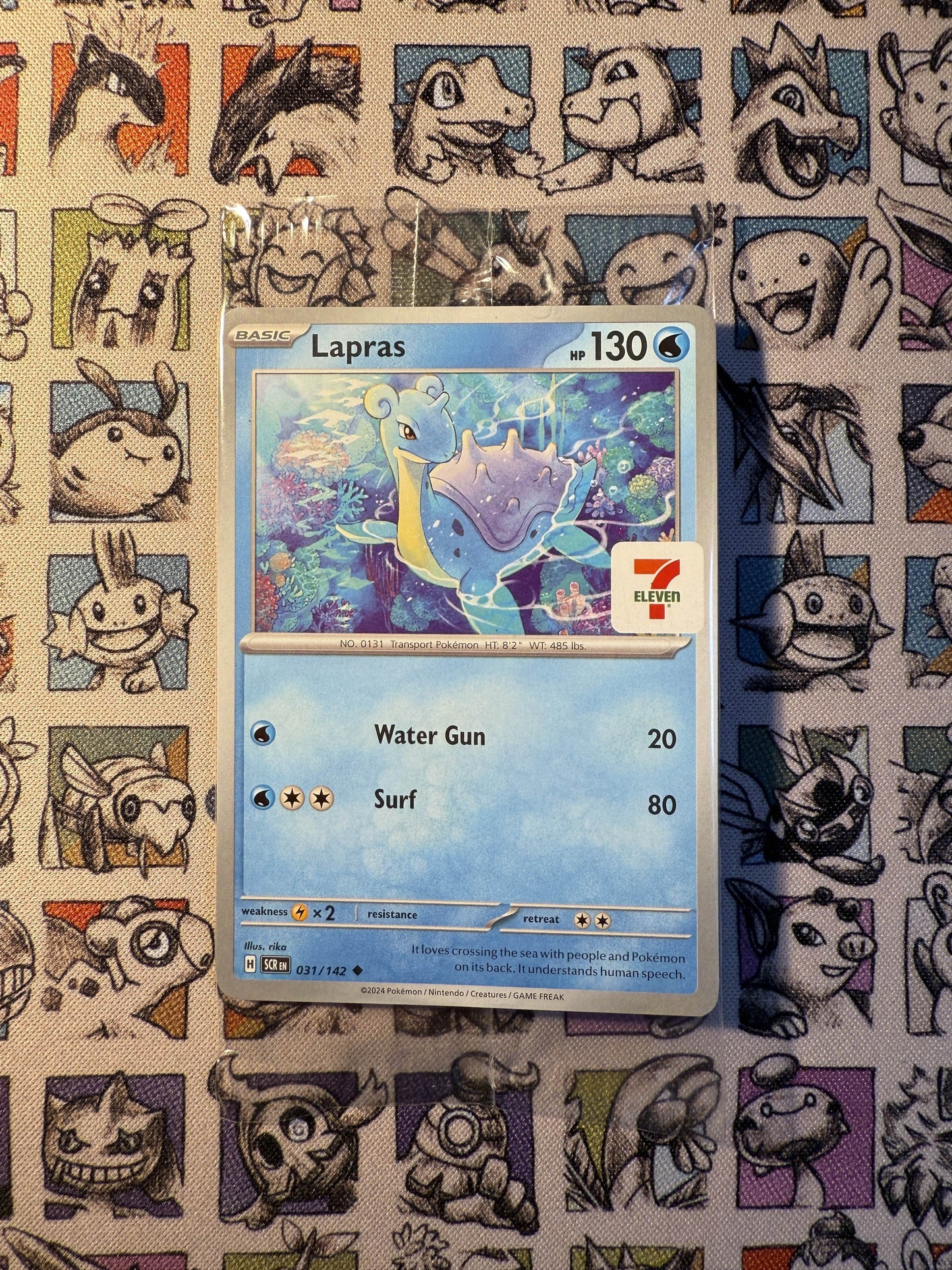 Lokhlass / Lapras 031/142 Promo 7 Eleven Taïwan Scéllée Anglais