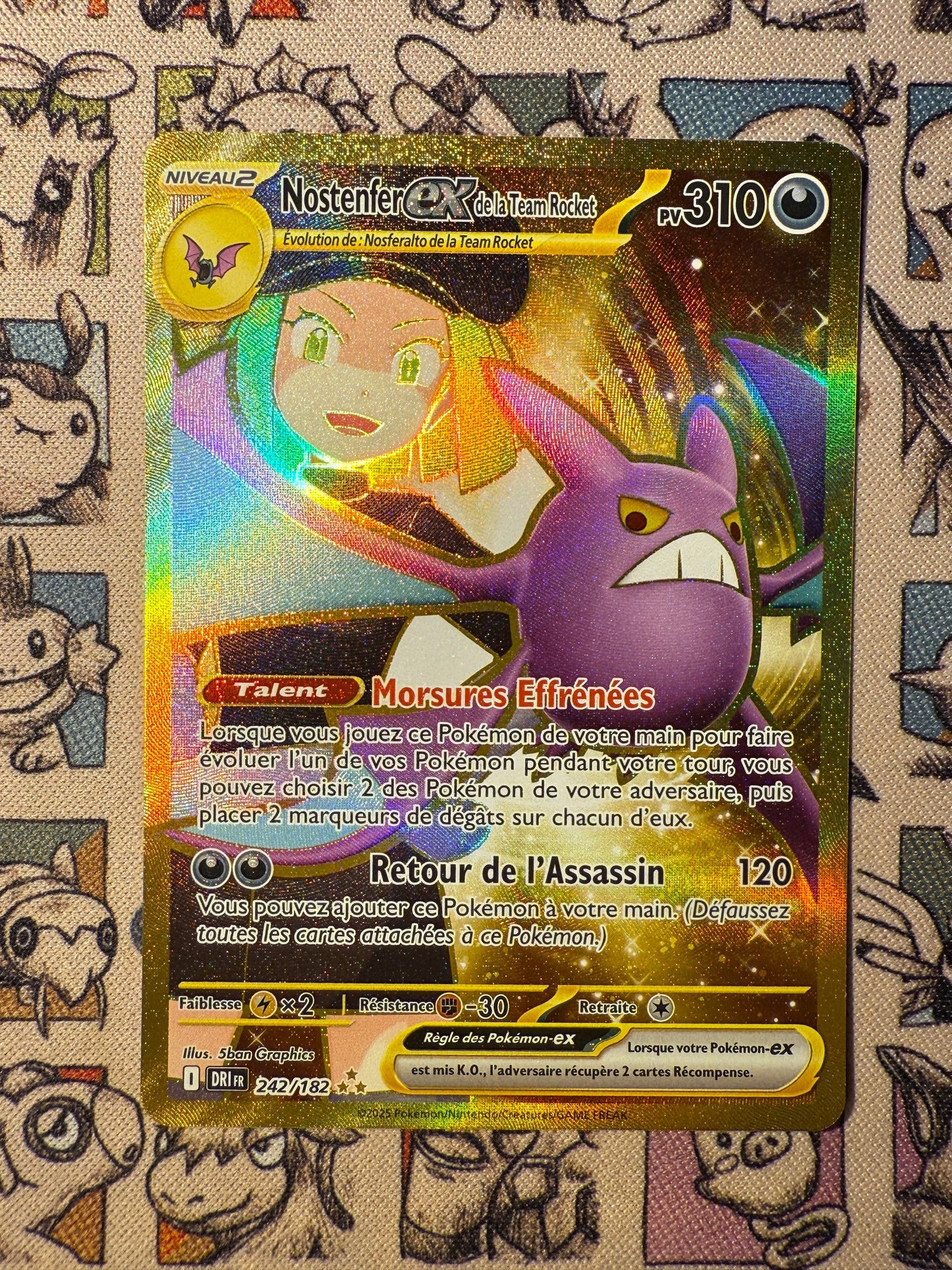 Team Rocket's Nostenfer ex 242 Rivalités Destinées