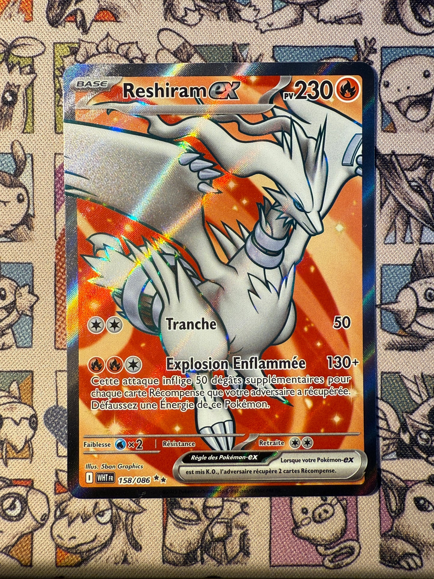 Reshiram ex 158 Flamme Blanche