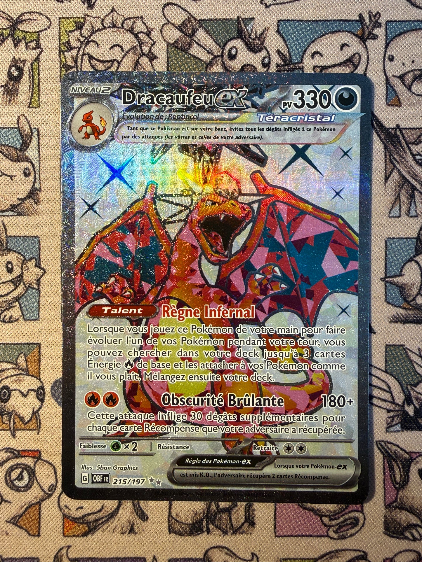 Dracaufeu ex 215 Flammes Obsidiennes