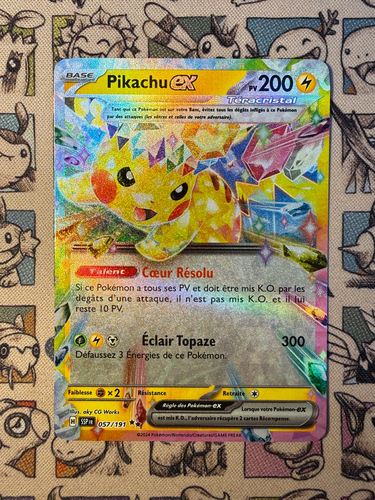 Pikachu ex 57 Etincelles Deferlantes